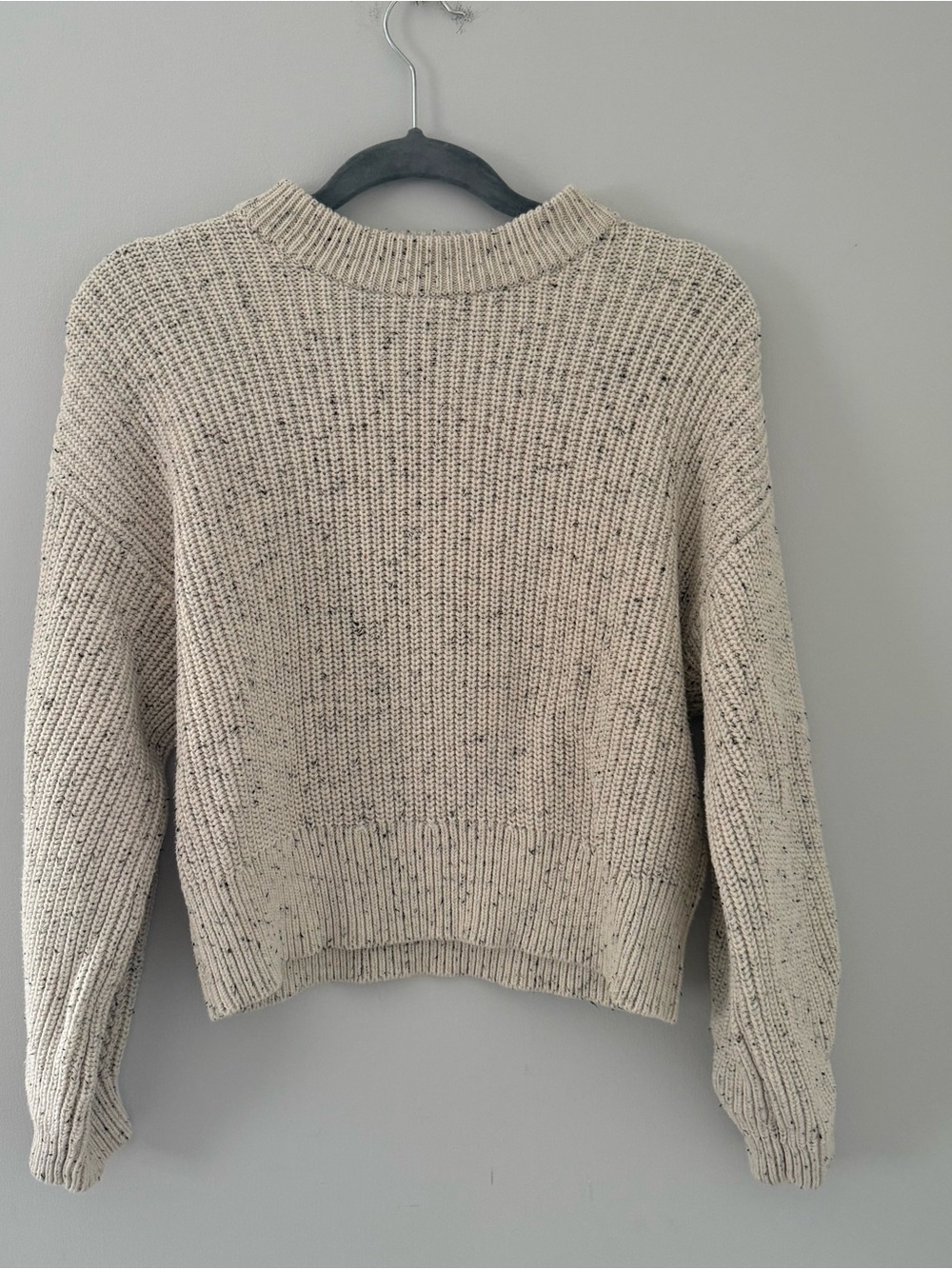 H&M Speckled Oatmeal Crewneck Sweater